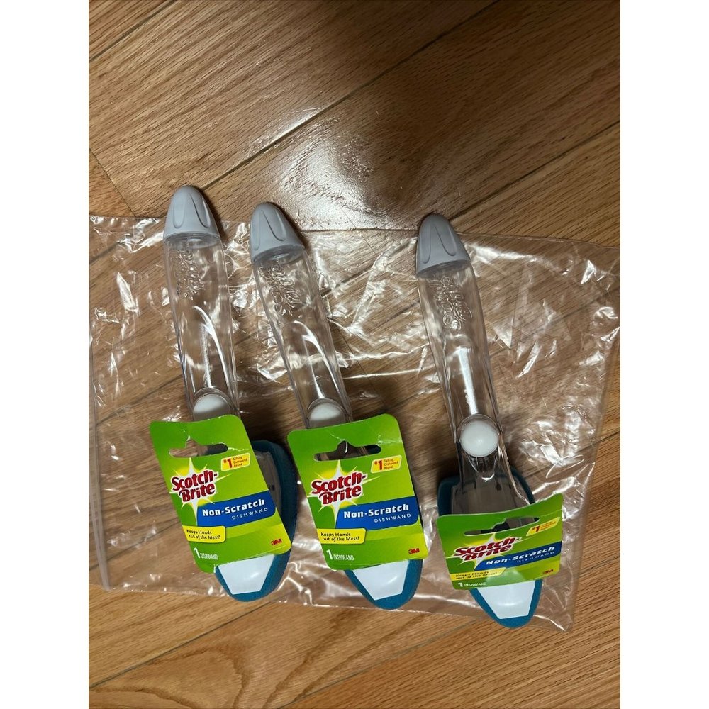 3M Scotch-Brite Non-Scratch Soap Dispensing Dishwand - Lot of 3 NEW
